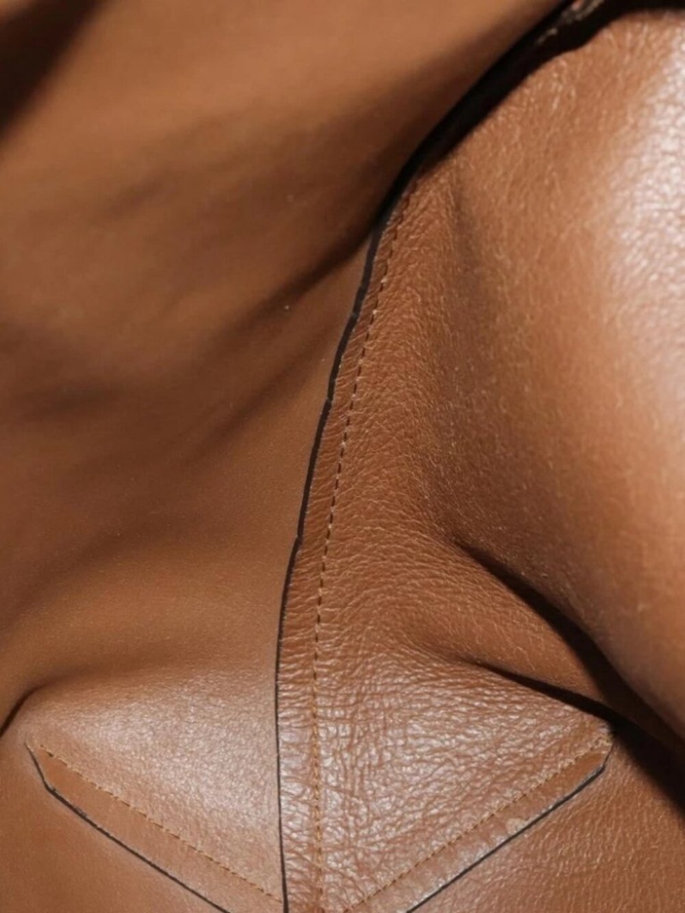 GUCCI Tote Bag Leather Brown Silver Auth - Picture 15 of 16